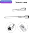thumbnail image 3 of Chendee 2Pcs /4 Inch Chromed Steel Extension Bar Ratchet Socket Wrench Adapter 50/100Mm, 3 of 8