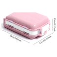thumbnail image 4 of Baohd Pill Box Sealed Container Collapsible Tablet Organizer Storage Divider Camping Indoor Outdoor Health Care Dispenser straw pink 1Set, 4 of 6