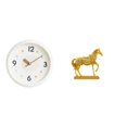 thumbnail image 1 of Reloj De Pared Moderno Con Figura De Caballo. Decoración Para Colgar En La Pared. Reloj Redondo, Silencioso, Sin Tictac. Números Grandes. Escultura De Animal Grabada En Resina. Ideal Para, 1 of 7