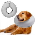 thumbnail image 2 of ZNNGRNJE Gray PVC Short Plush Pet Inflatable Anti Bite Neck Protective Recovery Collar for Dogs(S) ZR721-34199, 2 of 10