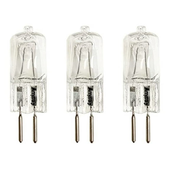 (3)-Bulbs GY6.35 120V 20W 110 Volt 20Watt G6.35 Bi Pin T4 20 Watt GX6.35 Light Bulb Anyray A1600Y