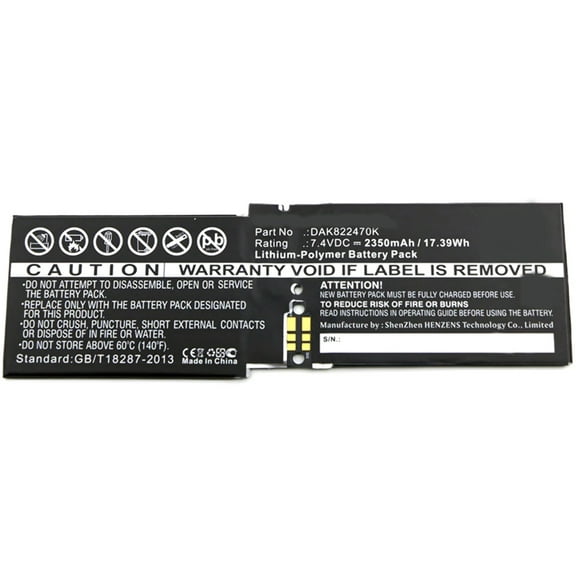 Batteries N Accessories BNA-WB-P5186 Tablets Battery - Li-Pol, 7.4V, 2350 mAh, Ultra High Capacity Battery - Replacement for Microsoft DAK822470K Battery