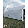 thumbnail image 2 of Ribbed Metal Roofing Panels, 140 ft², 64.2'' L x 19.7'' W, 29 Ga. Galvanized Steel Ribbed Panels for Gazebos, Carports, Garages, Chicken Coops, Storage Sheds, and Stables, 16 Pcs, White, 2 of 8