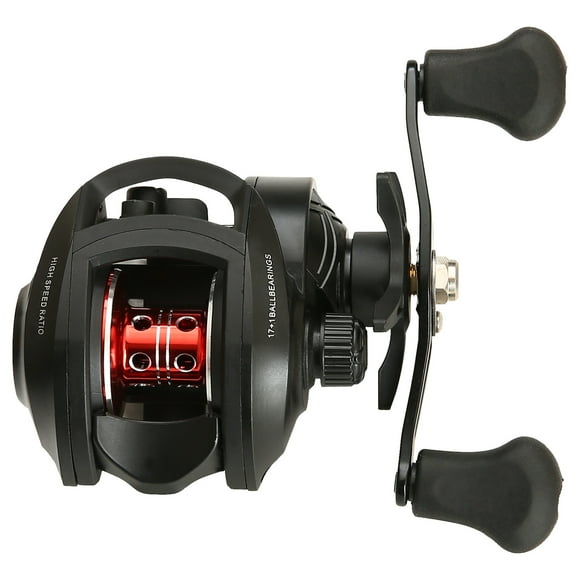 Yeacher Ultra Smooth 17 + 1 BB Baitcasting Fishing Reel Baitcaster 8kg Max Drag 7.2:1 Gear Ratio Magnet Braking System