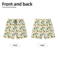 thumbnail image 4 of Rocae Watercolor Bright Sunflowers for Teen Beach Trunks Boys Swim Trunks with Compression Liner Quick Dry Board ShortsMedium, 4 of 9