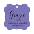 thumbnail image 1 of Darling Souvenir Wedding Favor Tag Grazie Wedding Thank You Gift Custom Hang Tags-Lavender-100 Tags, 1 of 1