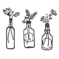 thumbnail image 5 of Jadeshay 3Pcs Wall-Art for Indoor，Metal Vase Flowers Wall Art Elegant ， Iron Flower Wall Art, 5 of 8