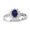 thumbnail image 1 of 0.84 CTTW Sapphire & Diamond Fashion Ring Set, 14K Gold - Size 8, 1 of 1
