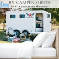 thumbnail image 2 of RV Short King 72" X 75" Sheet Set 400 Thread-Count 100% Egyptian Cotton 12-Inch Deep Pockets - Made for RV - White Color, 2 of 7
