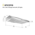 thumbnail image 3 of Ancona Slim III Under Cabinet 36 in. Range Hood 325 CFM Stainless Steel AN-1250, 3 of 5