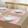 thumbnail image 3 of Pink Floral and Petal Pattern Summer Placemats Table Placemats Set Of 4-Linen Kitchen Washable Placemats Table Mats 11.8"x17.7" Non-Slip Heat Resistant, 3 of 6