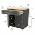 thumbnail image 4 of Inval Kratos 6-Piece Garage Cabinet Set in Dark Gray & Maple, 4 of 7