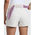 thumbnail image 4 of CRZ YOGA Women's Lightweight Hiking Shorts 4'' Stretch for Athletic Summer Travel Outdoor with Zip Pockets, 4 of 5