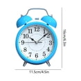 thumbnail image 4 of Under $5 dollars!Alarm Clocks for Bedrooms, Extra Louds Alarm Clock For Heavy Sleepers Electrics Louds Ringing Twin Bells Alarm Clock For BedroomBattery Vintage Table Clock Wake Up On Time, Blue, 4 of 7