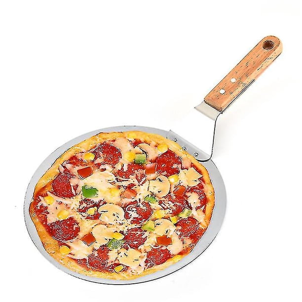 Pala para Pizza, Pizza de acero inoxidable, transferencia de pasteles de 10 pulgadas, pastel redondo
