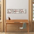 thumbnail image 5 of Vintage 3 Panel Background Shape Of Heart Red Stethoscope Modern Abstract Canvas Wall Art Hanging Paintings Modern Artwork Picture Prints Home Decoration Gift, 5 of 10