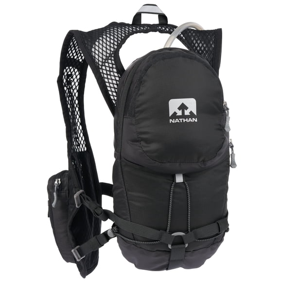 Chaleco Para Correr De Hidratación Nathan Intensity Con Vejiga De 2 Litros Incluida. Mochila Con Válvula De Mordida Para Beber - Bolsillo Compatible Con Smartphone Para Guardar Lo Esencial Osfm Negro