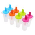 thumbnail image 2 of Juego de moldes para hacer paletas de hielo, congelador, bricolaje, reutilizables, 8 Uds. (Color aleatorio), 2 of 7