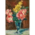 thumbnail image 2 of Maximilien Luce 18x24 Black Ornate Framed Double Matted Museum Art Print Titled: Vase with Flowers, 2 of 5