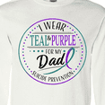 thumbnail image 4 of Inktastic Suicide Prevention- I Wear Teal and Purple for My Dad Long Sleeve T-Shirt, 4 of 5