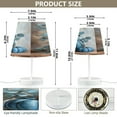 thumbnail image 3 of WOBOGO Blue Pumpkin Table Lamps Bedroom 3-Speed Dimmable Farm Style with Fabric Shade for Reading and Home Office, 3 of 8