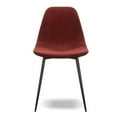 thumbnail image 3 of Pemberly Row Performance Velvet Side Chairs (Set of 2) in Red, 3 of 7