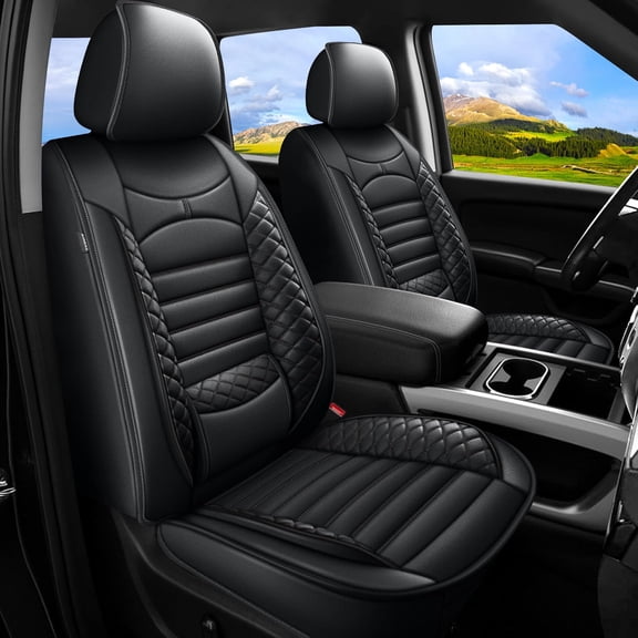 LAONNVIR Car Seat Covers Custom Fit for 2005-2023 Toyota Tacoma Truck Double Crew Cab Waterproof Leather Truck Car Seat Covers Full Set