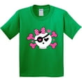 thumbnail image 3 of Inktastic Girl Pirate Skull Valentine Youth T-Shirt, 3 of 5