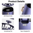 thumbnail image 5 of 5000mAh USB Rechargeable Battery & 5 Speeds Portable Handheld Fan, Personal Fan with Lanyard [Purple], 5 of 6