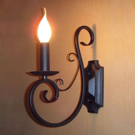 Candle Wall Lamp Retro Living Room Background Wall Lights 3000K Warm Light Bedroom Bedside