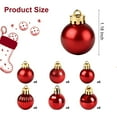 thumbnail image 5 of Behome 36 Pack Christmas Ball Ornaments, 6 Styles Xmas Ball with Hanging Loop, Red Xmas Ball Set for Xmas Tree, Holiday Party, 5 of 6