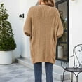 thumbnail image 5 of Babysbule Womens Cardigans Woman Fashion Solid Color Long Sleeves Knit Cardigan Loose Tops Blouse Sweater Women's Top Blouse, 5 of 5