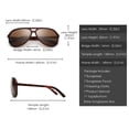 thumbnail image 6 of JIM HALO Polarized Aviator Sunglasses Men Women Oversize Plastic Driving Glasses (Tortoise Frame / Polarized Brown Lens), 6 of 7