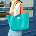 thumbnail image 4 of Bolsa de compras con cordón reutilizable de gran capacidad, bolsa de compras ecológica, bolsa de comestibles plegable, bolsa de playa de poliéster, 4 of 4