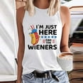 thumbnail image 2 of Independence Day Summer Tops for Women Independence Day I'm Just Here for The Flag Print Tank Top, 2 of 4