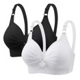 thumbnail image 2 of SDNall Wireless Push Up Bra 2Pc Padded Bras for Women Seamless Bras for Women Comfortable Adjustable Straps Everyday Bras (Sizes:XS-4XL), 2 of 9