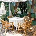thumbnail image 4 of Color Block Boho Outdoor Curtains for Patio Waterproof, Grommet Outdoor Privacy Panels, Geometric Vintage Botanical Weatherproof Outside Curtains for Porch/Cabana 54"Wx95"L, 1 Panel, 4 of 8