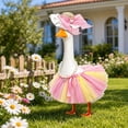 thumbnail image 2 of Lzobxe Porch Goose Clothes, Outdoor Garden Gooses Clothes for Cement or Plastic Statue, Yard Costume Set for Patio Lawn Entrance Decoration, 2 of 7