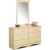 Alegria Double Dresser and Mirror, Natural Maple