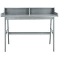 thumbnail image 4 of SAFAVIEH Wrigley Solid Writing Desk w/ 2 Shelves, Dark Grey, 4 of 11