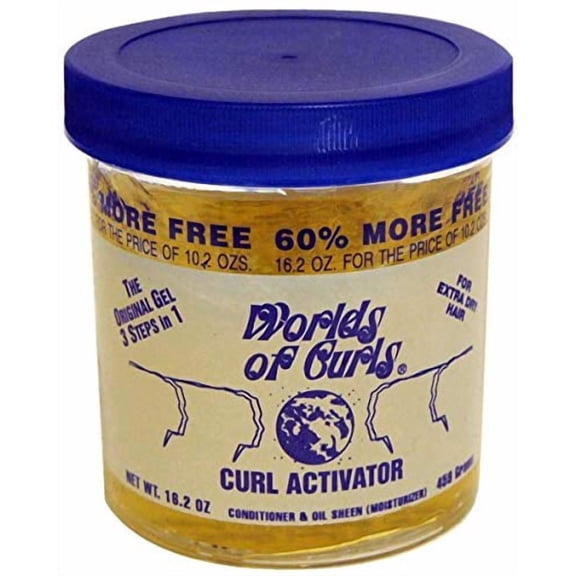 Worlds Of Curls Curl Activator Gel For Extra Dry Hair, 6 Oz, 6 Pack