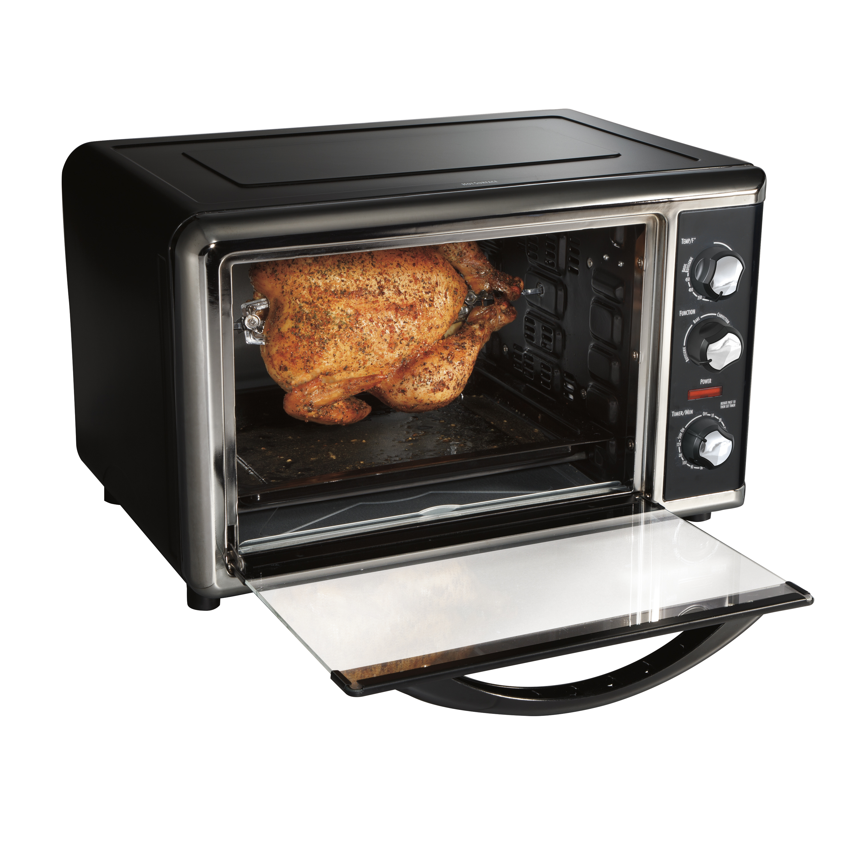 Hamilton Beach Countertop Oven with Convection and Rotisserie, Baking, Broil, Extra Large Capacity, Silver, 31100D - image 5 of 9