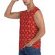 thumbnail image 3 of Fotbe Red White Snowflakes Men's Camiseta sin Mangas Estampada para Hombres, Playera Casual para Gimnasio, Entrenamiento, Playa-Large, 3 of 7