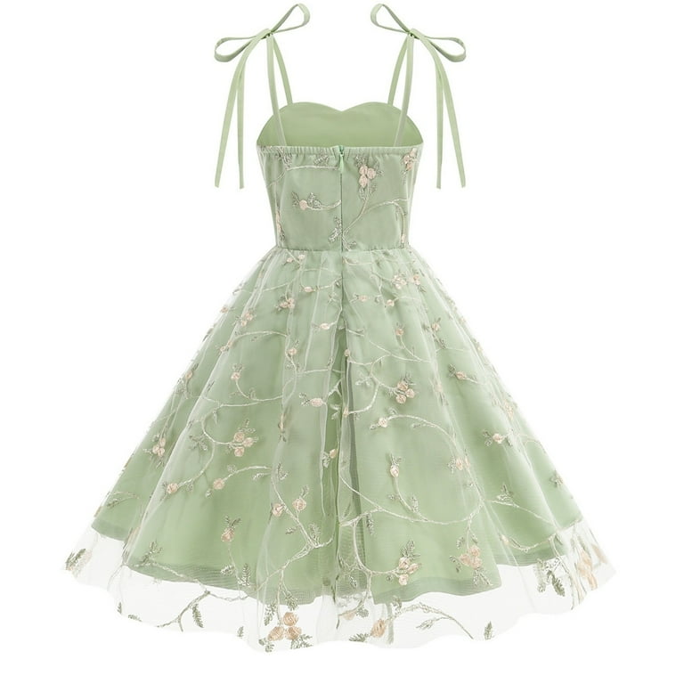 green suspender dress Fashionable shoulder strap overall suspender dress DARKGREEN / 2XL main image 0