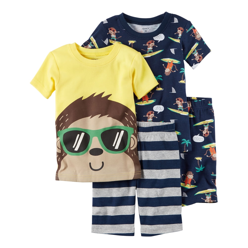 Carters Baby Clothing Outfit Boys 4Piece Snug Fit Cotton PJs Surfer
