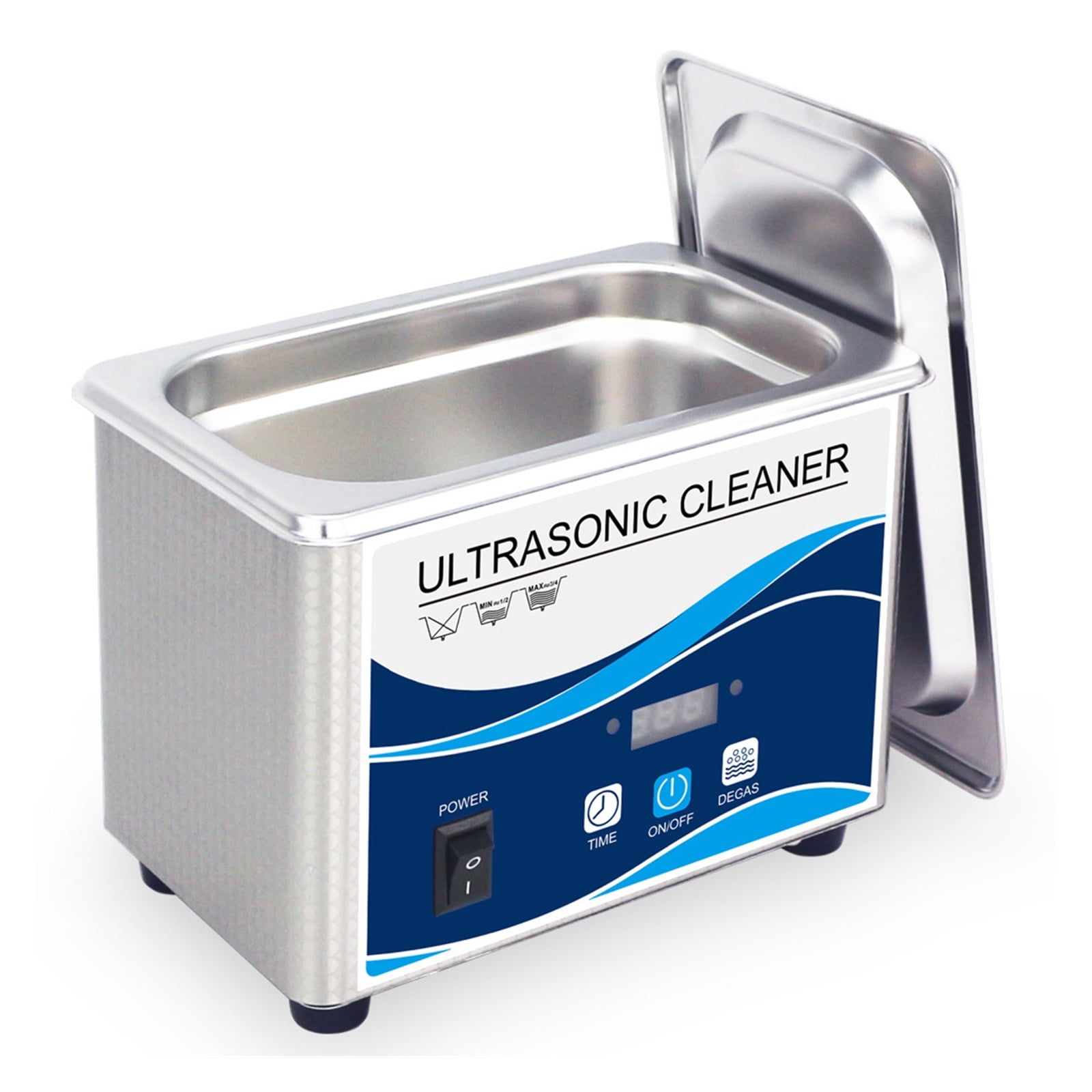 800ml 80W Ultrasonic Cleaner Stainless Steel Washing Bath Machine Glasses Jewelry Watch Denture Mini Ultrasound Wave Cleaning Tank