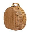 thumbnail image 1 of Round Rattan Suitcase Basket, Vintage Rattan Woven Storage Suitcase Wicker Storage Box with Handles, Rattan Storage Box, 1 of 5