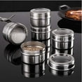 thumbnail image 2 of Paquete de 5 tarros magnéticos para especias, caja de almacenamiento de contenedores de especias de acero inoxidable, 2 of 5