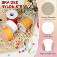 thumbnail image 3 of Uxcell Nylon Cord, Bracelet String Braided Nylon Thread for Jewelry Making Khaki 109 Yard, 3 of 6