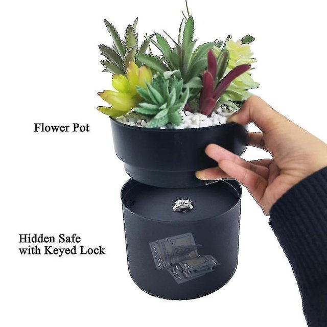 Maceta grande para flores, caja de seguridad oculta, escondite secreto sorpresa, alijo de plantas, oculta dinero, llaves, organizador de joyas, otros objetos de valor